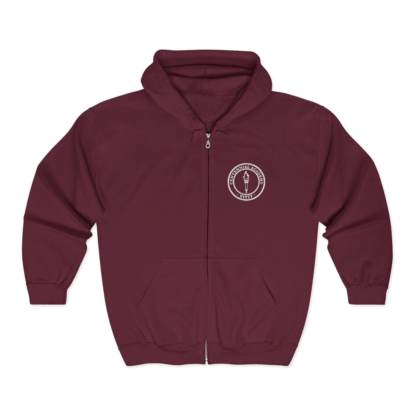 VIVIT Full Zip Hoodie (White Logo)