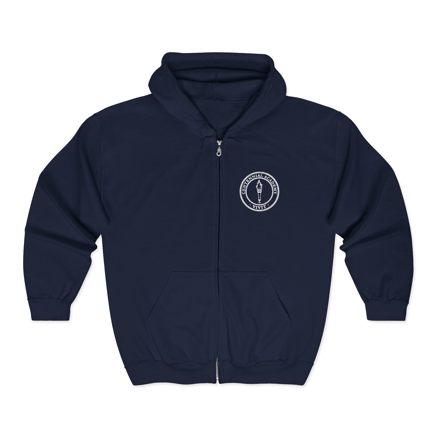VIVIT Full Zip Hoodie (White Logo)