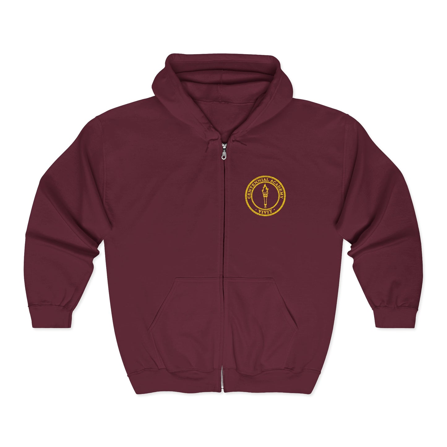 Unisex VIVIT Full Zip Hoodie (Gold Logo)