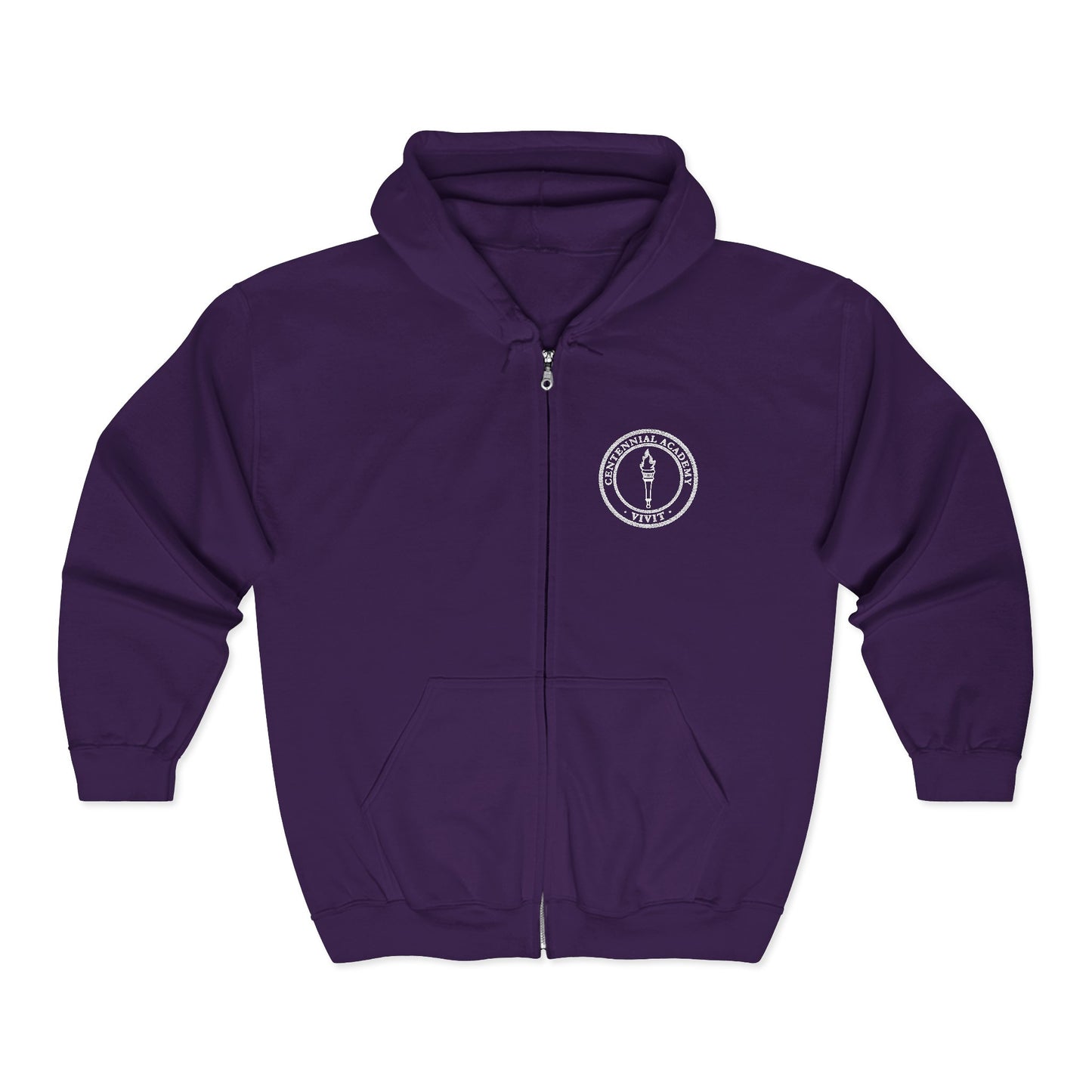 VIVIT Full Zip Hoodie (White Logo)