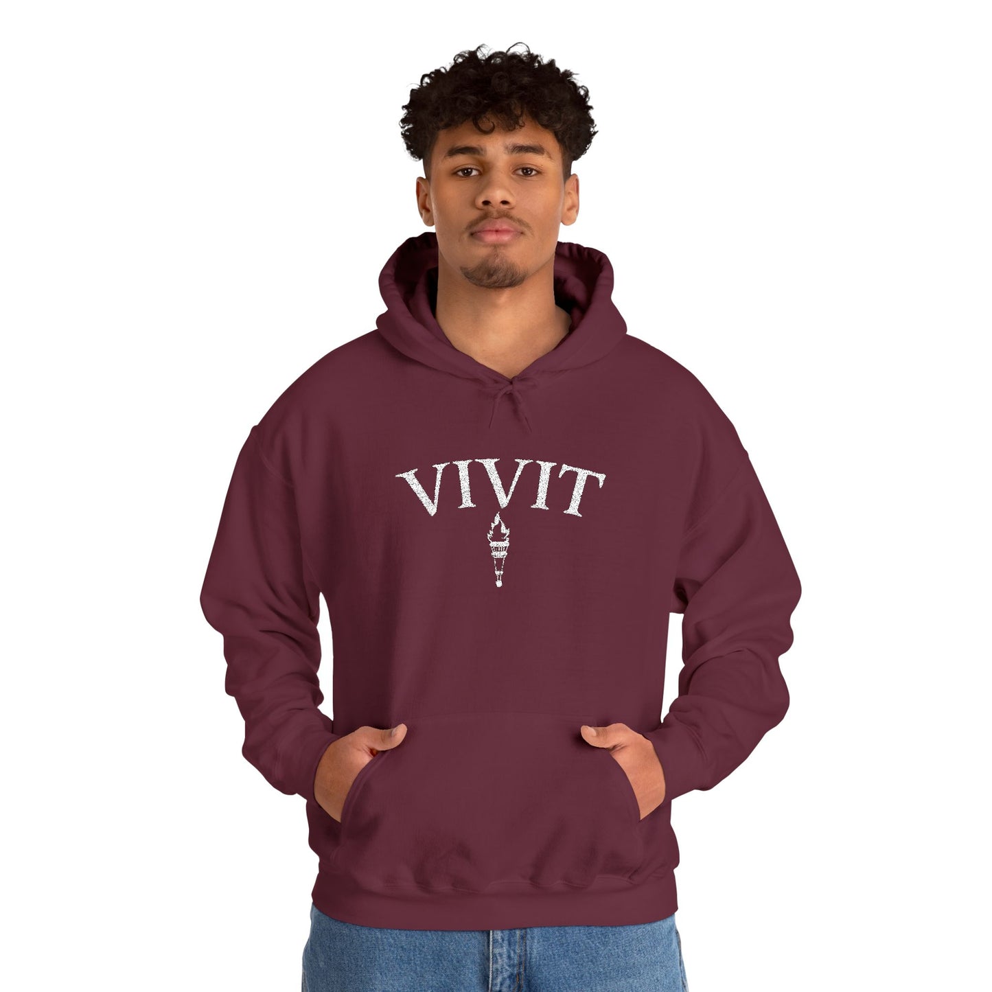 Vintage Style Unisex VIVIT Hoodie (White Logo)
