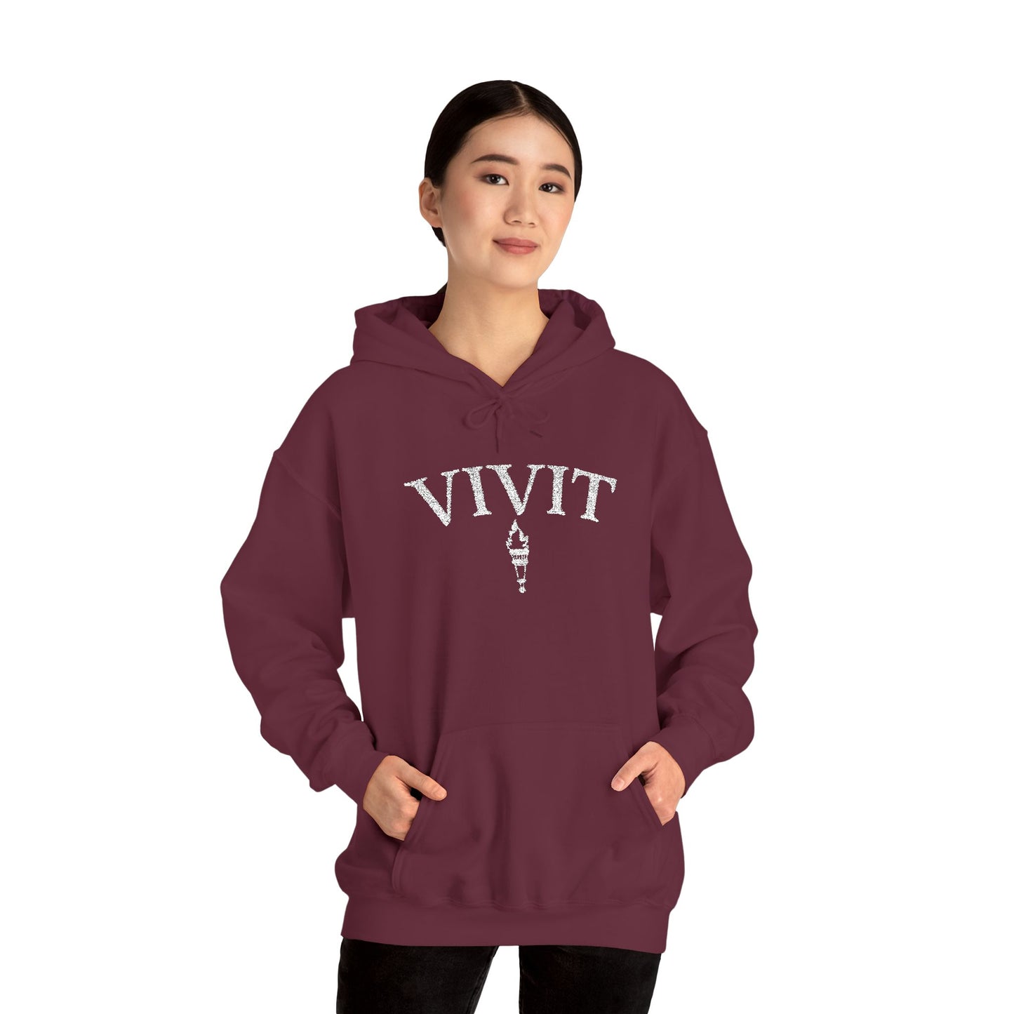 Vintage Style Unisex VIVIT Hoodie (White Logo)